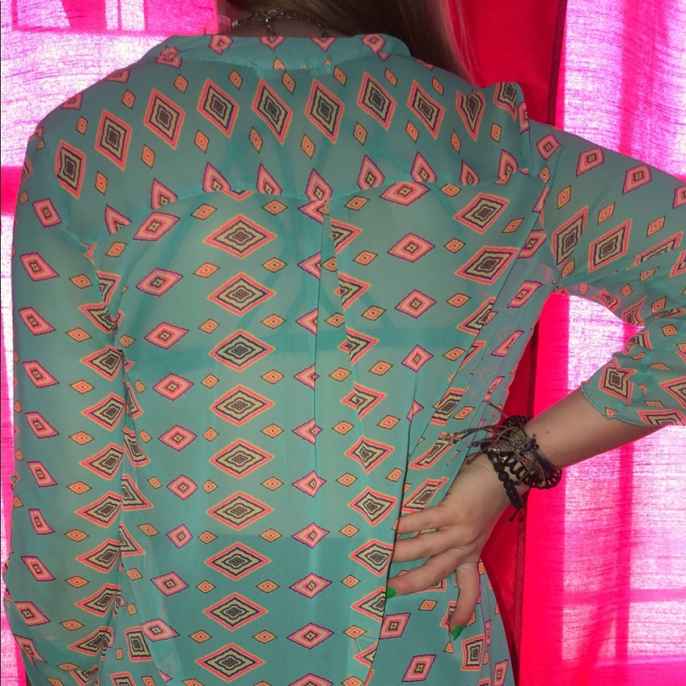 Turquoise blouse - Picture 2 of 4